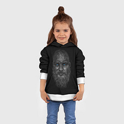 Толстовка-худи детская Ragnar Lodbrok, цвет: 3D-белый — фото 2