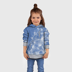 Толстовка-худи детская Летающие треугольники, цвет: 3D-меланж — фото 2
