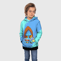 Толстовка-худи детская Сларк Dota 2, цвет: 3D-черный — фото 2