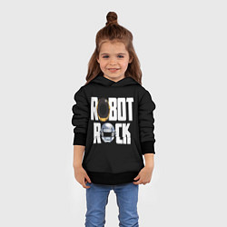 Толстовка-худи детская Robot Rock, цвет: 3D-черный — фото 2