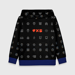 Толстовка-худи детская Любовь, смерть и роботы, цвет: 3D-синий