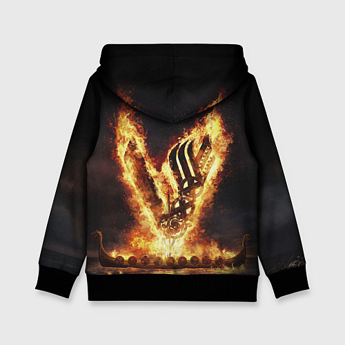 Детская толстовка ВИКИНГИ VIKINGS V / 3D-Черный – фото 2