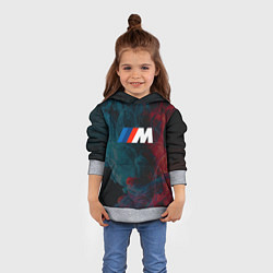 Толстовка-худи детская BMW M Power БМВ М, цвет: 3D-меланж — фото 2