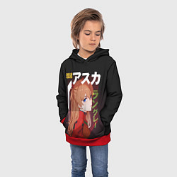 Толстовка-худи детская Asuka, цвет: 3D-красный — фото 2