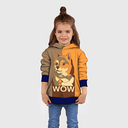 Толстовка-худи детская Doge Wow, цвет: 3D-синий — фото 2