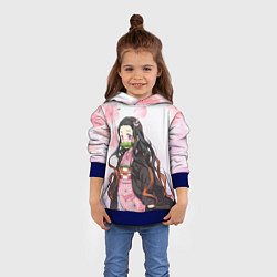 Толстовка-худи детская НЕЗУКА NEZUKO, цвет: 3D-синий — фото 2