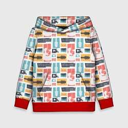 Толстовка-худи детская Рок, цвет: 3D-красный