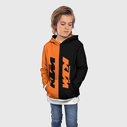 Толстовка-худи детская KTM КТМ Z, цвет: 3D-белый — фото 2