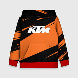 Толстовка-худи детская KTM КТМ, цвет: 3D-красный