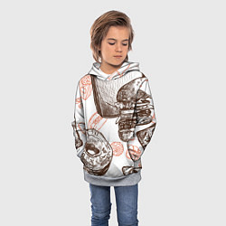 Толстовка-худи детская Вкусности, цвет: 3D-меланж — фото 2