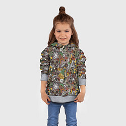 Толстовка-худи детская Музыка, цвет: 3D-меланж — фото 2