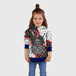 Толстовка-худи детская БОГ ОДИН, цвет: 3D-синий — фото 2