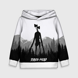 Толстовка-худи детская SIREN HEAD DARK FOREST, цвет: 3D-белый