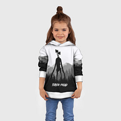 Толстовка-худи детская SIREN HEAD DARK FOREST, цвет: 3D-белый — фото 2