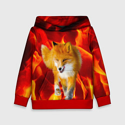 Толстовка-худи детская Fire Fox, цвет: 3D-красный