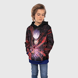 Толстовка-худи детская Магическая битва, цвет: 3D-синий — фото 2