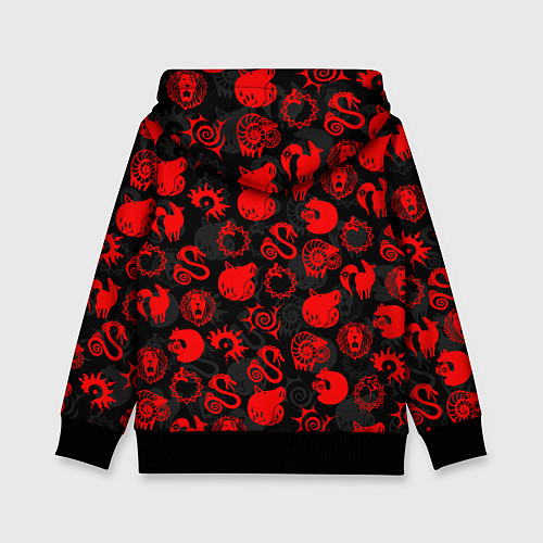 Детская толстовка СИМВОЛЫ ГРЕХОВ 7 DEADLY SINS / 3D-Черный – фото 2