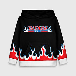 Толстовка-худи детская BLEACH FLAME БЛИЧ ПЛАМЯ, цвет: 3D-белый