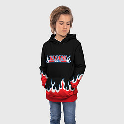 Толстовка-худи детская BLEACH FLAME БЛИЧ ПЛАМЯ, цвет: 3D-красный — фото 2