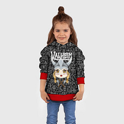 Толстовка-худи детская Valheim Girl, цвет: 3D-красный — фото 2