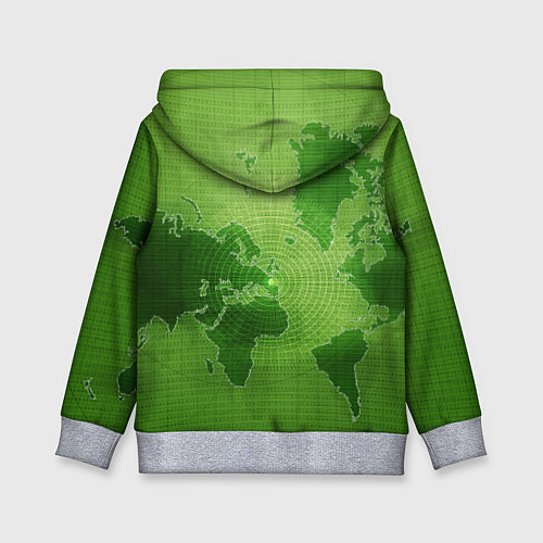 Детская толстовка Карта мира / 3D-Меланж – фото 2