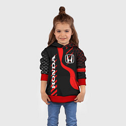 Толстовка-худи детская HONDA ХОНДА СПОРТ, цвет: 3D-красный — фото 2
