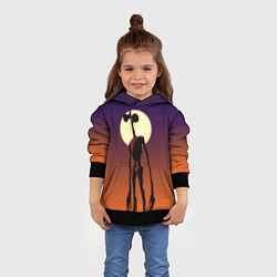 Толстовка-худи детская Сиреноголовый Хоррор Закат, цвет: 3D-черный — фото 2