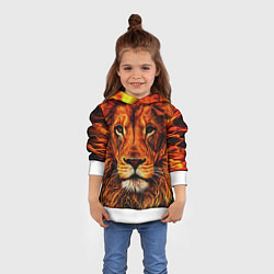 Толстовка-худи детская LION, цвет: 3D-белый — фото 2