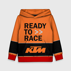 Толстовка-худи детская KTM READY TO RACE Z, цвет: 3D-красный