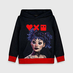 Толстовка-худи детская Love, Death and Robots Lora Z, цвет: 3D-красный