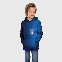 Толстовка-худи детская Сборная Италии, цвет: 3D-синий — фото 2
