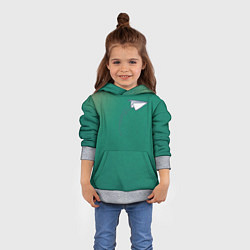 Толстовка-худи детская Бумажный самолетик, цвет: 3D-меланж — фото 2