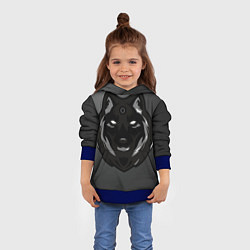 Толстовка-худи детская Демон волк, цвет: 3D-синий — фото 2