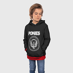Толстовка-худи детская Pony x Ramones, цвет: 3D-красный — фото 2