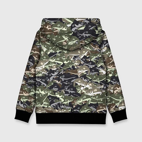 Детская толстовка Камуфляж для рыбака / 3D-Черный – фото 2