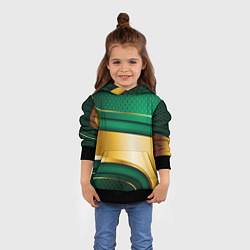 Толстовка-худи детская GREEN GOLD 3D, цвет: 3D-черный — фото 2