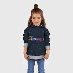 Толстовка-худи детская Astroworld, цвет: 3D-меланж — фото 2