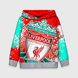 Толстовка-худи детская LIVERPOOL ЛИВЕРПУЛЬ, цвет: 3D-меланж