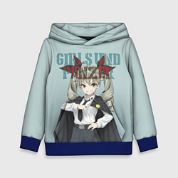 Толстовка-худи детская Girls und Panzer, цвет: 3D-синий