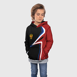 Толстовка-худи детская РОССИЯ RUSSIA UNIFORM, цвет: 3D-меланж — фото 2
