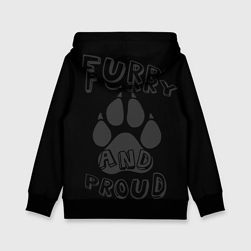 Детская толстовка Furry proud / 3D-Черный – фото 2