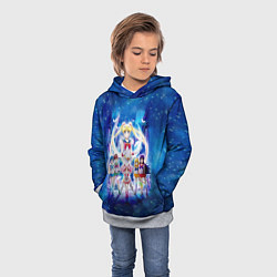 Толстовка-худи детская Вечная Сейлор Мун Netflix 2021, цвет: 3D-меланж — фото 2