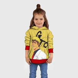 Толстовка-худи детская Крутой учитель Онидзука, цвет: 3D-красный — фото 2