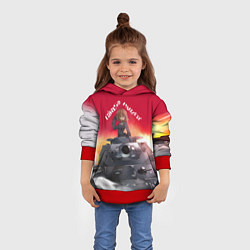 Толстовка-худи детская Girls und Panzer Девушки и танки z, цвет: 3D-красный — фото 2