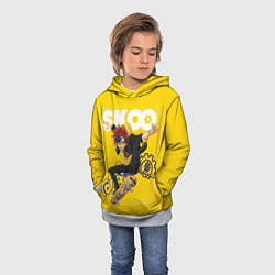 Толстовка-худи детская SK8 the Infinity, Реки Кян, цвет: 3D-меланж — фото 2