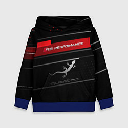 Толстовка-худи детская RS PERFOMANCE QUATTRO Z, цвет: 3D-синий