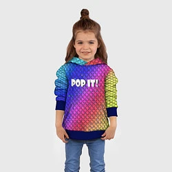 Толстовка-худи детская Pop It! Simple Dimple, цвет: 3D-синий — фото 2