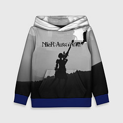 Толстовка-худи детская Nier Automata Z, цвет: 3D-синий