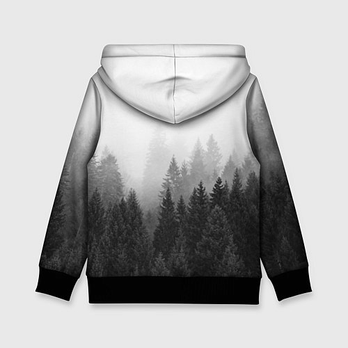 Детская толстовка ВЕЛЕС туманный лес / 3D-Черный – фото 2