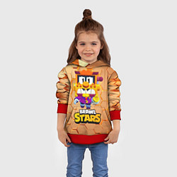 Толстовка-худи детская Грифф Griff Brawl Stars, цвет: 3D-красный — фото 2